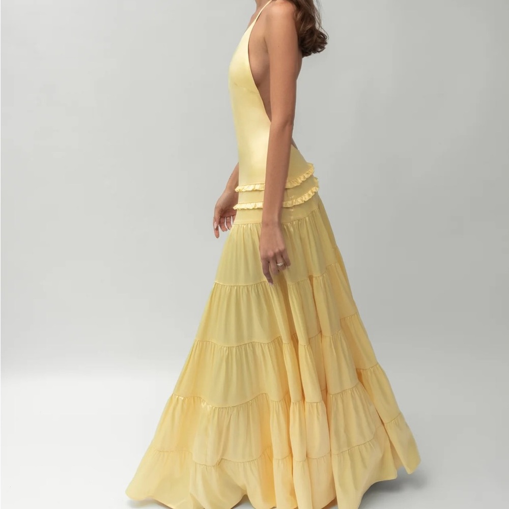 Fenity Athena viral butter Yellow Maxi Dress